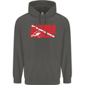 Scuba Diving Scubaholic Diver Dive Childrens Kids Hoodie Storm Grey