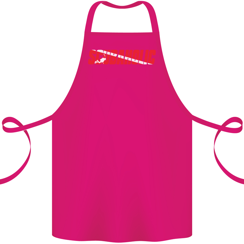 Scuba Diving Scubaholic Diver Dive Cotton Apron 100% Organic Pink