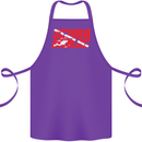 Scuba Diving Scubaholic Diver Dive Cotton Apron 100% Organic Purple