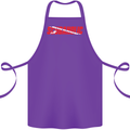Scuba Diving Scubaholic Diver Dive Cotton Apron 100% Organic Purple