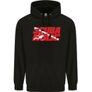 Scuba Diving Scubaholic Diver Dive Mens 80% Cotton Hoodie Black