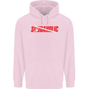 Scuba Diving Scubaholic Diver Dive Mens 80% Cotton Hoodie Light Pink