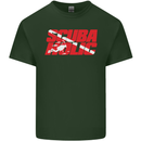 Scuba Diving Scubaholic Diver Dive Mens Cotton T-Shirt Tee Top Forest Green