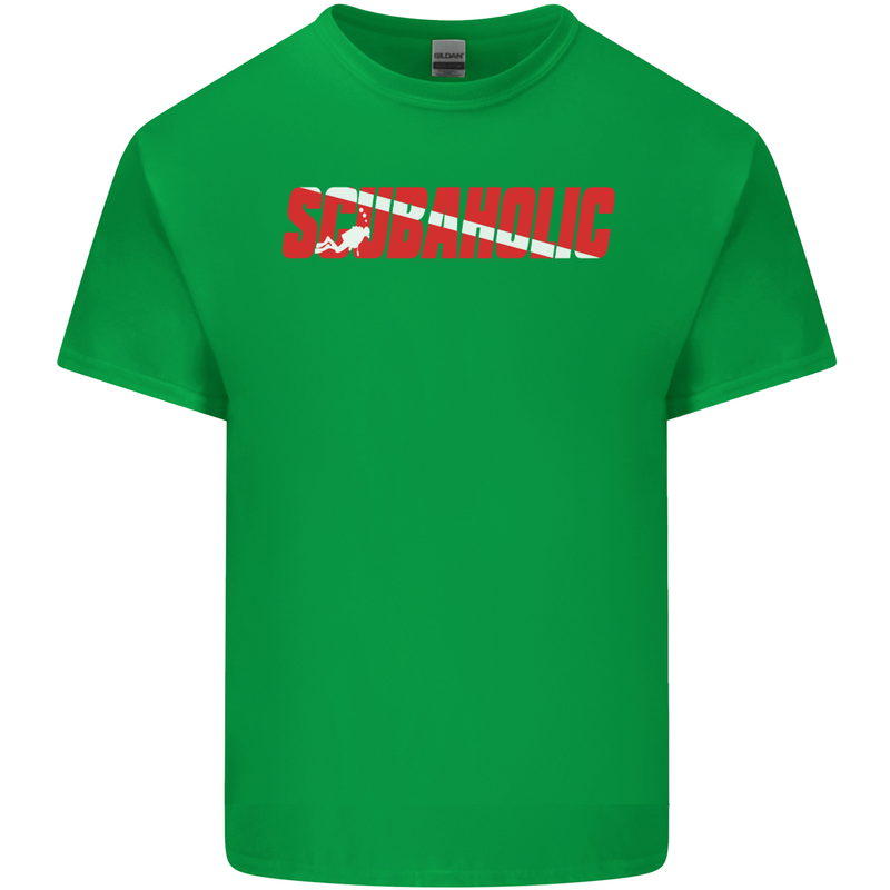 Scuba Diving Scubaholic Diver Dive Mens Cotton T-Shirt Tee Top Irish Green