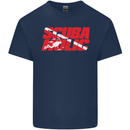 Scuba Diving Scubaholic Diver Dive Mens Cotton T-Shirt Tee Top Navy Blue