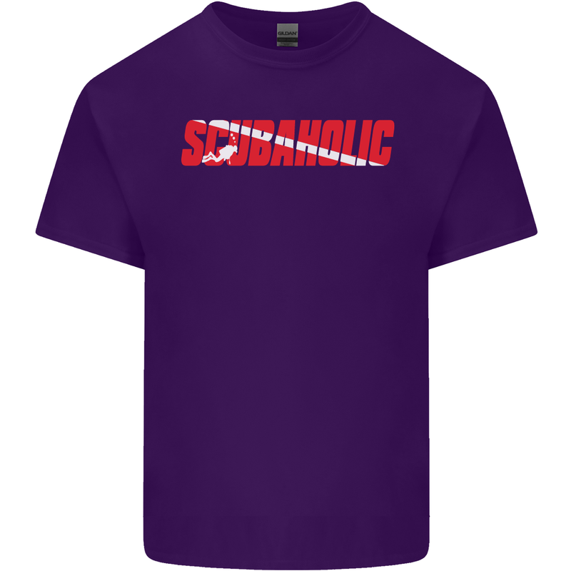 Scuba Diving Scubaholic Diver Dive Mens Cotton T-Shirt Tee Top Purple