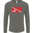 Scuba Diving Scubaholic Diver Dive Mens Long Sleeve T-Shirt Charcoal