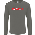 Scuba Diving Scubaholic Diver Dive Mens Long Sleeve T-Shirt Charcoal