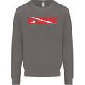 Scuba Diving Scubaholic Diver Dive Mens Sweatshirt Jumper Charcoal
