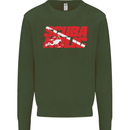Scuba Diving Scubaholic Diver Dive Mens Sweatshirt Jumper Forest Green