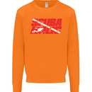 Scuba Diving Scubaholic Diver Dive Mens Sweatshirt Jumper Orange