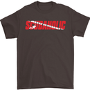 Scuba Diving Scubaholic Diver Dive Mens T-Shirt Cotton Gildan Dark Chocolate