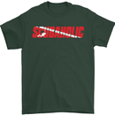 Scuba Diving Scubaholic Diver Dive Mens T-Shirt Cotton Gildan Forest Green