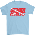 Scuba Diving Scubaholic Diver Dive Mens T-Shirt Cotton Gildan Light Blue