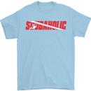 Scuba Diving Scubaholic Diver Dive Mens T-Shirt Cotton Gildan Light Blue