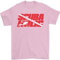 Scuba Diving Scubaholic Diver Dive Mens T-Shirt Cotton Gildan Light Pink