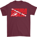 Scuba Diving Scubaholic Diver Dive Mens T-Shirt Cotton Gildan Maroon