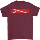 Scuba Diving Scubaholic Diver Dive Mens T-Shirt Cotton Gildan Maroon