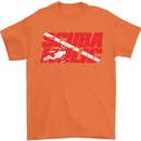 Scuba Diving Scubaholic Diver Dive Mens T-Shirt Cotton Gildan Orange