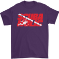 Scuba Diving Scubaholic Diver Dive Mens T-Shirt Cotton Gildan Purple