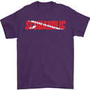 Scuba Diving Scubaholic Diver Dive Mens T-Shirt Cotton Gildan Purple