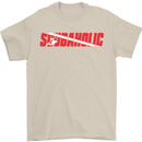 Scuba Diving Scubaholic Diver Dive Mens T-Shirt Cotton Gildan Sand