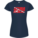 Scuba Diving Scubaholic Diver Dive Womens Petite Cut T-Shirt Navy Blue