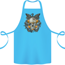 Scuba Diving Skull Diver Dive Cotton Apron 100% Organic Turquoise