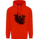 Scuba Diving Skull Diver Dive Deep Sea Childrens Kids Hoodie Bright Red