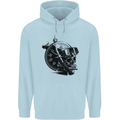 Scuba Diving Skull Diver Dive Deep Sea Childrens Kids Hoodie Light Blue