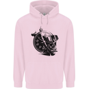 Scuba Diving Skull Diver Dive Deep Sea Childrens Kids Hoodie Light Pink