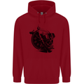 Scuba Diving Skull Diver Dive Deep Sea Childrens Kids Hoodie Red