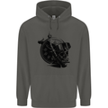 Scuba Diving Skull Diver Dive Deep Sea Childrens Kids Hoodie Storm Grey