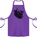 Scuba Diving Skull Diver Dive Deep Sea Cotton Apron 100% Organic Purple