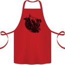 Scuba Diving Skull Diver Dive Deep Sea Cotton Apron 100% Organic Red