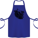 Scuba Diving Skull Diver Dive Deep Sea Cotton Apron 100% Organic Royal Blue