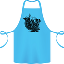 Scuba Diving Skull Diver Dive Deep Sea Cotton Apron 100% Organic Turquoise