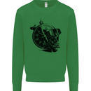 Scuba Diving Skull Diver Dive Deep Sea Kids Sweatshirt Jumper Irish Green