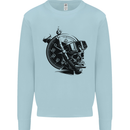 Scuba Diving Skull Diver Dive Deep Sea Kids Sweatshirt Jumper Light Blue