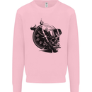 Scuba Diving Skull Diver Dive Deep Sea Kids Sweatshirt Jumper Light Pink