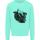 Scuba Diving Skull Diver Dive Deep Sea Kids Sweatshirt Jumper Peppermint