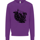 Scuba Diving Skull Diver Dive Deep Sea Kids Sweatshirt Jumper Purple