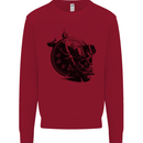 Scuba Diving Skull Diver Dive Deep Sea Kids Sweatshirt Jumper Red