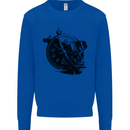 Scuba Diving Skull Diver Dive Deep Sea Kids Sweatshirt Jumper Royal Blue