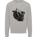 Scuba Diving Skull Diver Dive Deep Sea Kids Sweatshirt Jumper Sports Grey