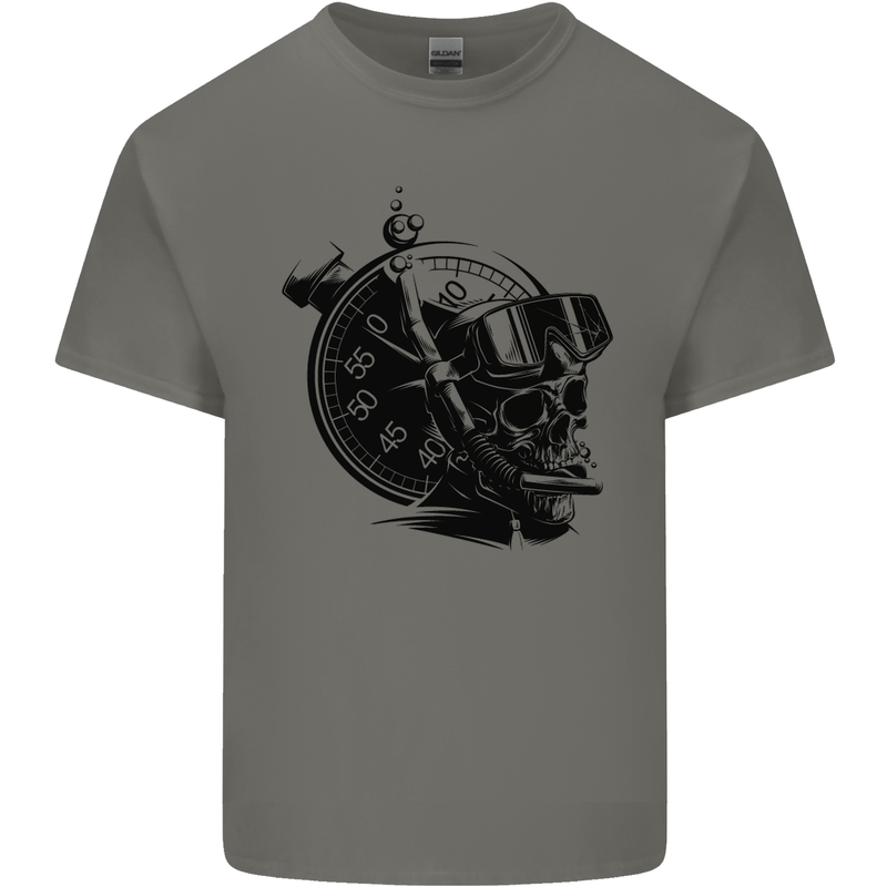 Scuba Diving Skull Diver Dive Deep Sea Kids T-Shirt Childrens Charcoal