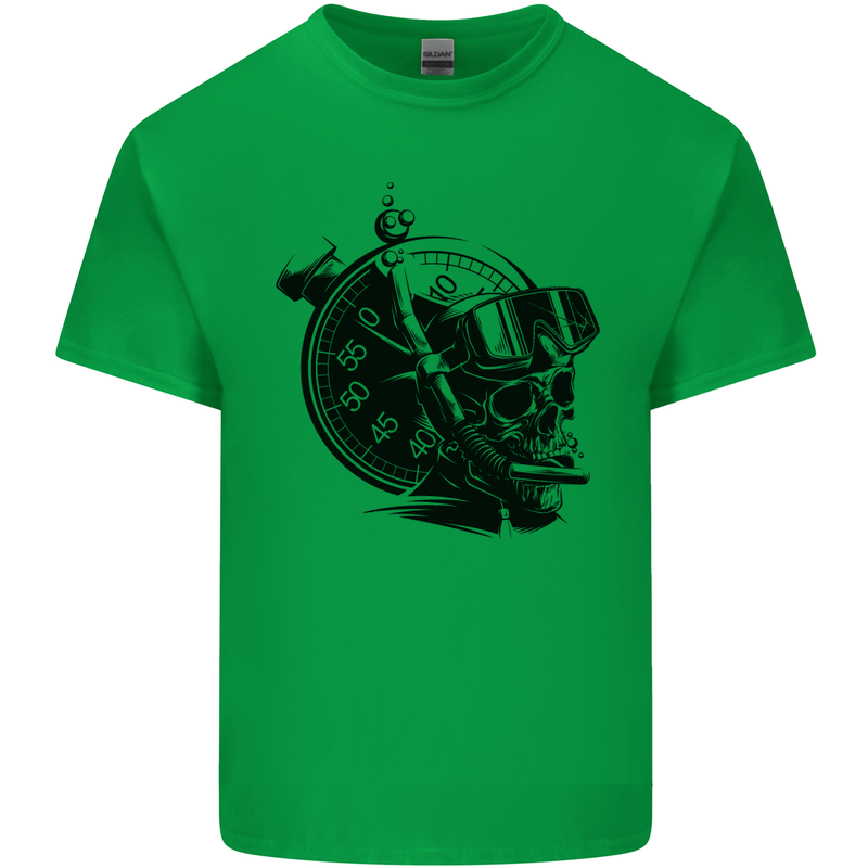 Scuba Diving Skull Diver Dive Deep Sea Kids T-Shirt Childrens Irish Green