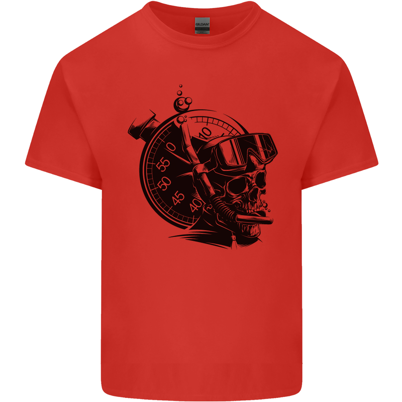 Scuba Diving Skull Diver Dive Deep Sea Kids T-Shirt Childrens Red