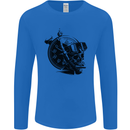Scuba Diving Skull Diver Dive Deep Sea Mens Long Sleeve T-Shirt Royal Blue