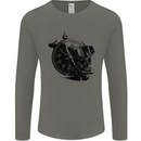 Scuba Diving Skull Diver Dive Deep Sea Mens Long Sleeve T-Shirt White